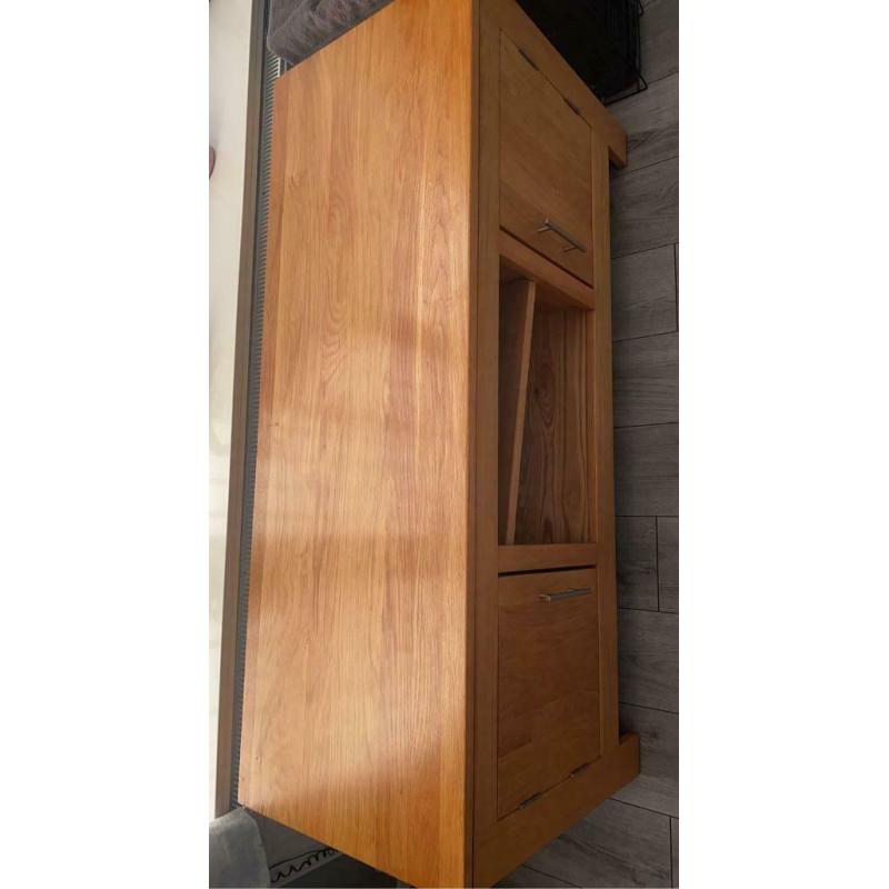 Solid wood tv stand