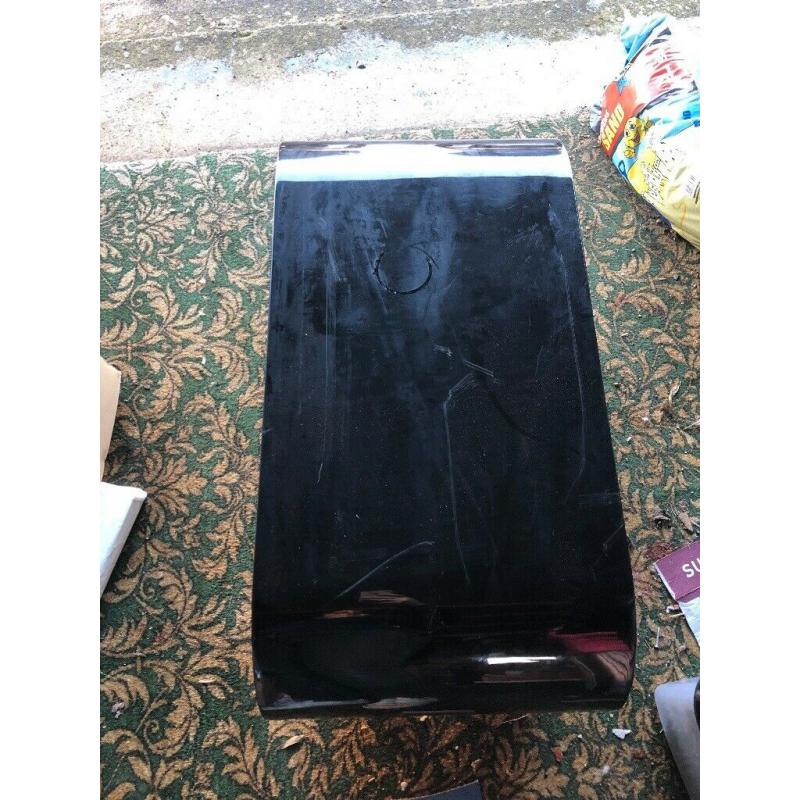 Black glass tv stand