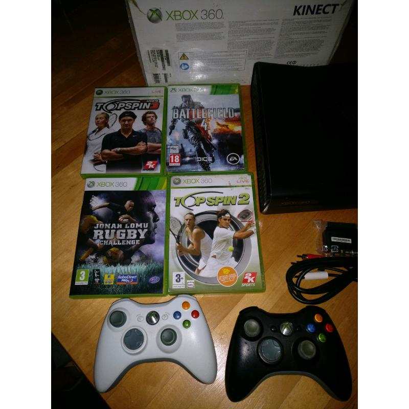 Xbox 360 7 games and 2 controller's