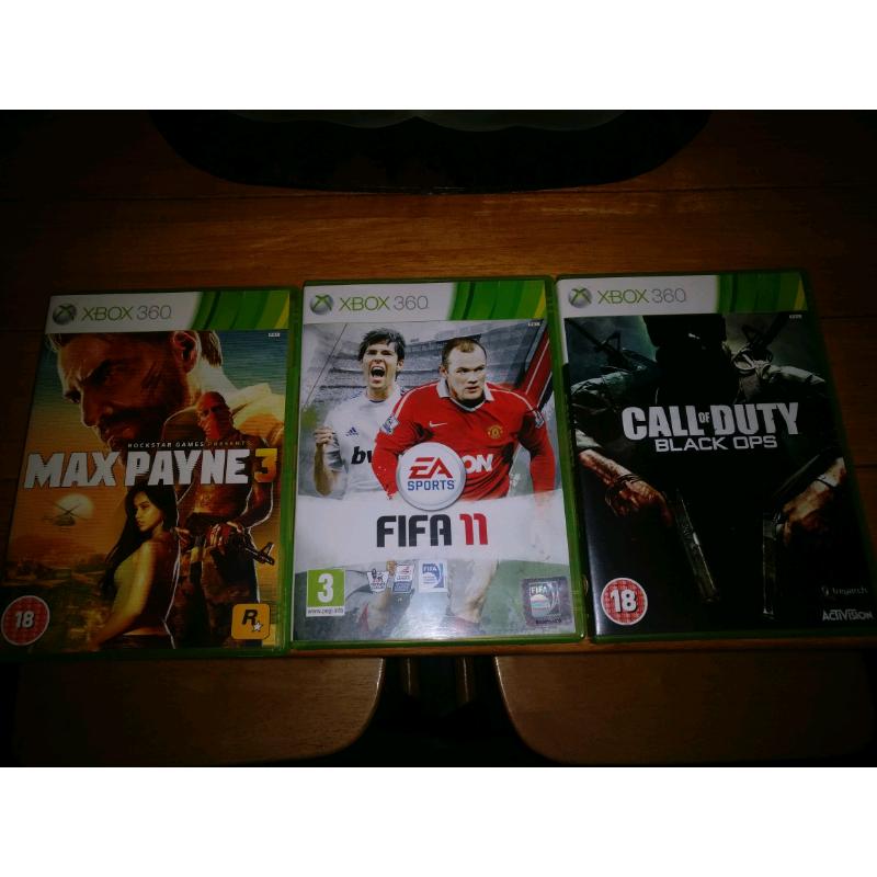 Xbox 360 7 games and 2 controller's