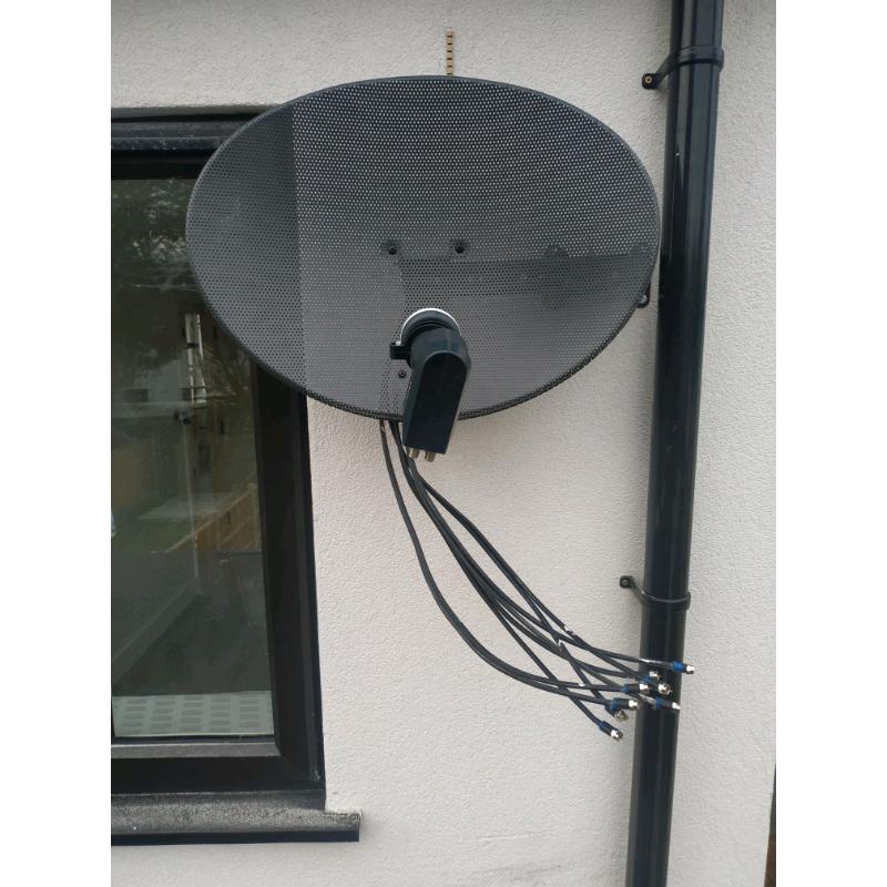 Satellite dish brand new freeview freesat sky aerial virgin