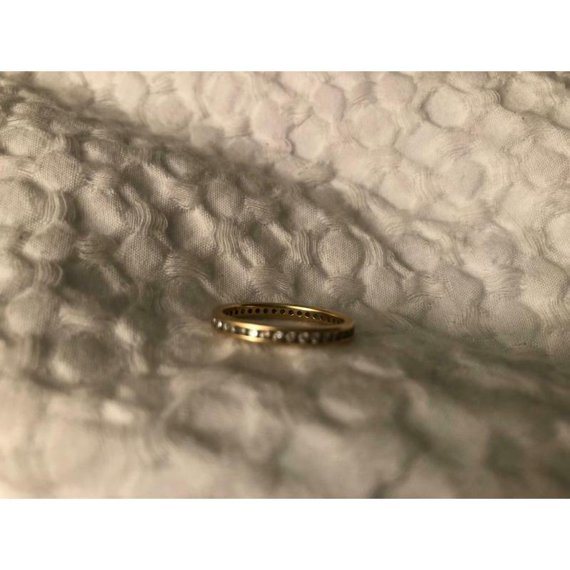 Ladies 9ct Gold Full Diamond Eternity Ring