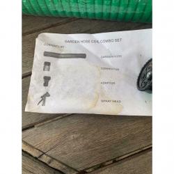 20m coiled hosepipe kit with fittings