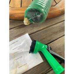 20m coiled hosepipe kit with fittings