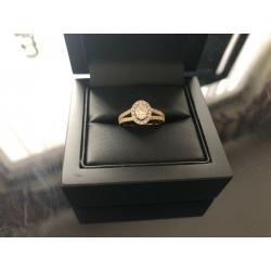 Oval Diamond Split Shoulder Halo Engagement Ring - 1.05ct - D - VVS2 - Excellent