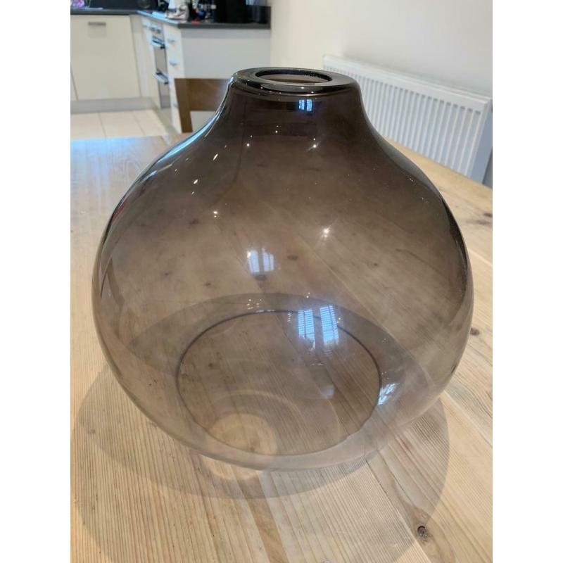 Black smoke glass pendant light shade