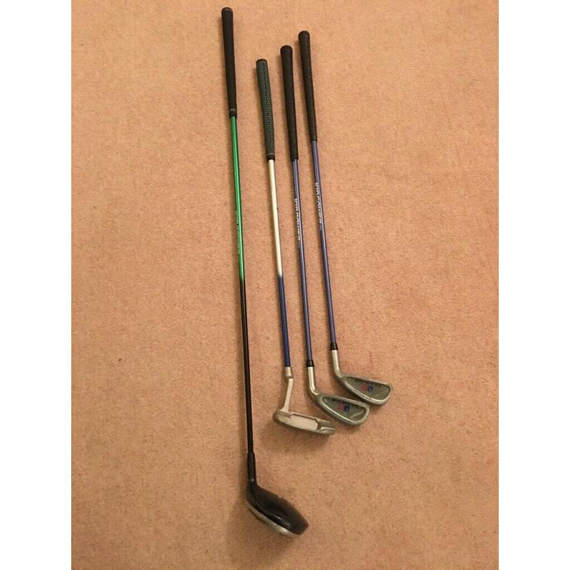 US Kids Golf Clubs 7,8,Driver & Young Guns Putter