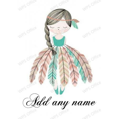 Personalised Ballet, A4 Print, Unframed, Made To Order