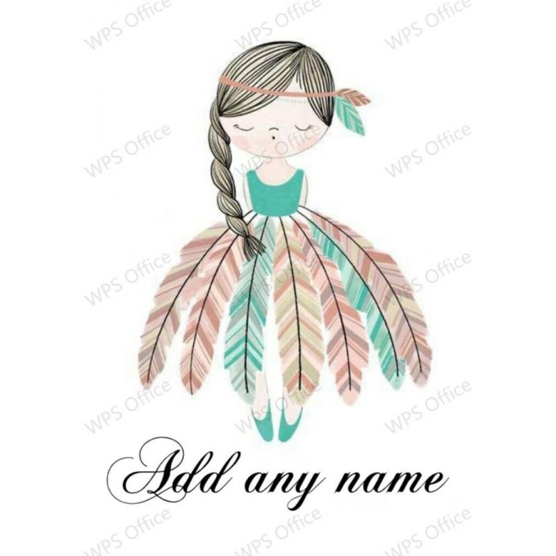 Personalised Ballet, A4 Print, Unframed, Made To Order