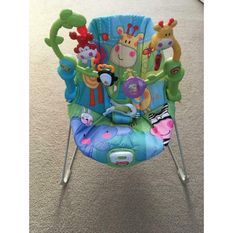Fisher price bouncer with music and vibration