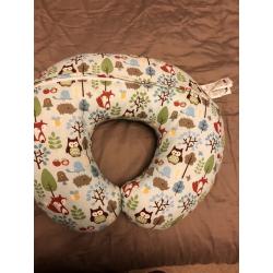 Chicco Boppy Pillow with cotton slipcover Modern Woodland