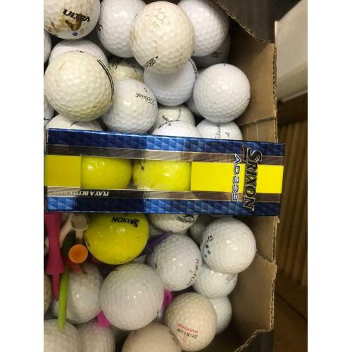Golf balls job lot over 60, inc 3 new yellow Srixon AD333