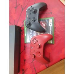 Xbox one x and steering wheel ,racing chair