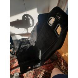 Xbox one x and steering wheel ,racing chair