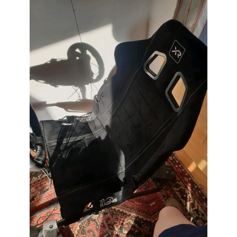 Xbox one x and steering wheel ,racing chair