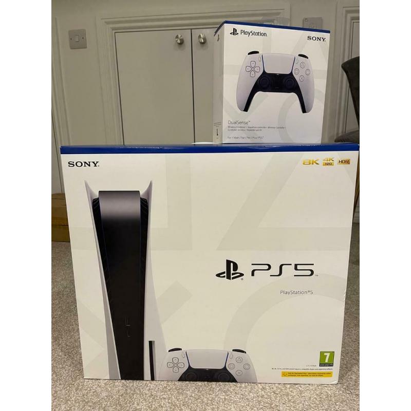 PlayStation 5 disc version with extra controller