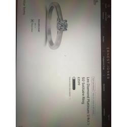 Leo platinum diamond ring