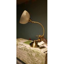 Brass and glass lamp