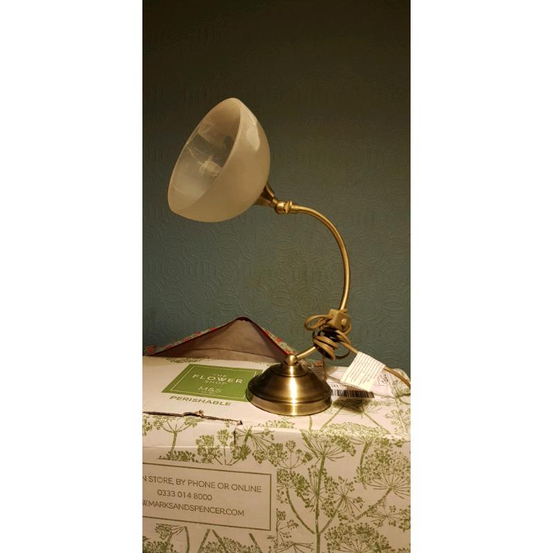 Brass and glass lamp