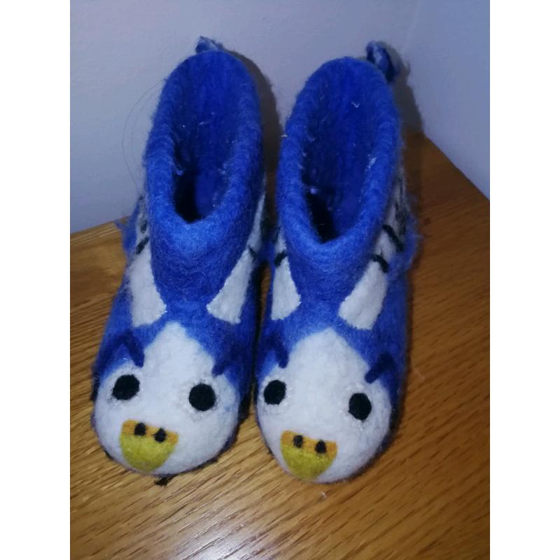 boys girls wool slippers