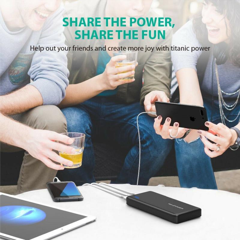 Power Banks RAVPower 26800mAh Portable Charger 26800mAh Battery Pack for Mobile Phones ? Black