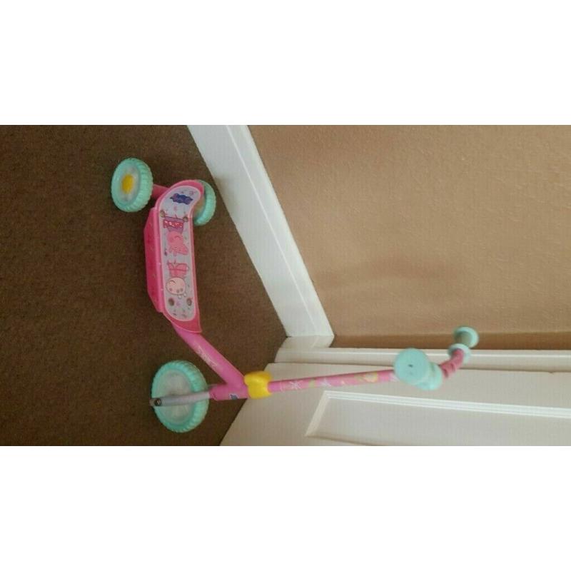 Peppa Pig first scooter.