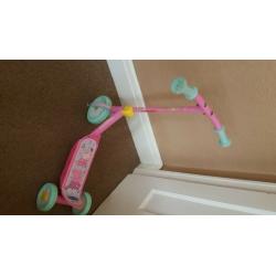 Peppa Pig first scooter.