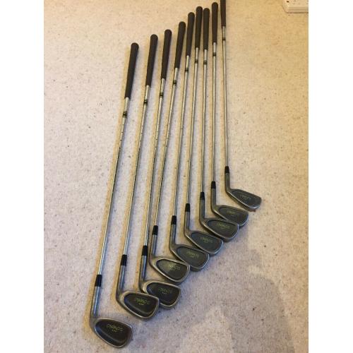 GOLF CLUBS - MIZUNO DOMINO IRONS SET OF 9 - DYNA FLEX 20 SHAFTS