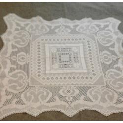Table cloth, crotchet, square, vintage, retro