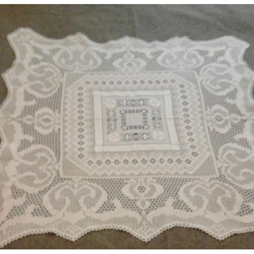 Table cloth, crotchet, square, vintage, retro