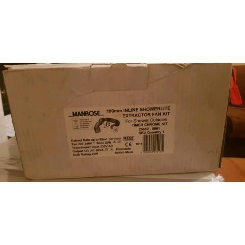 100mm Inline Showerlite Extractor Fan Kit