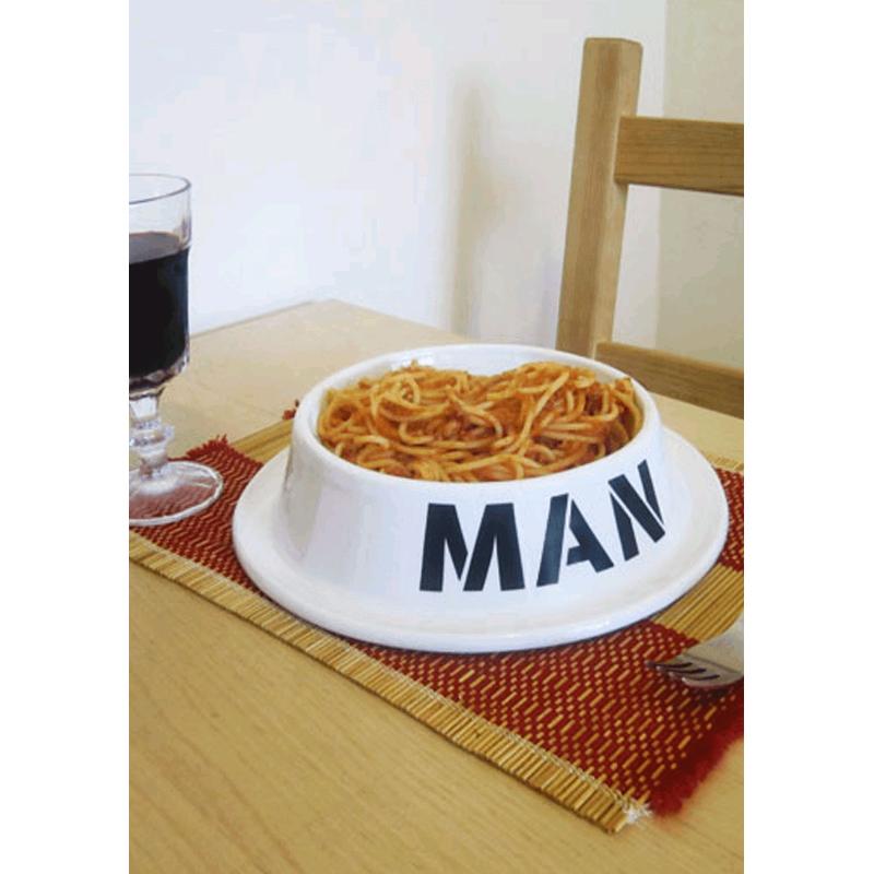 Man Bowl (Novelty Ceramic Dog Bowl 'For Men')!