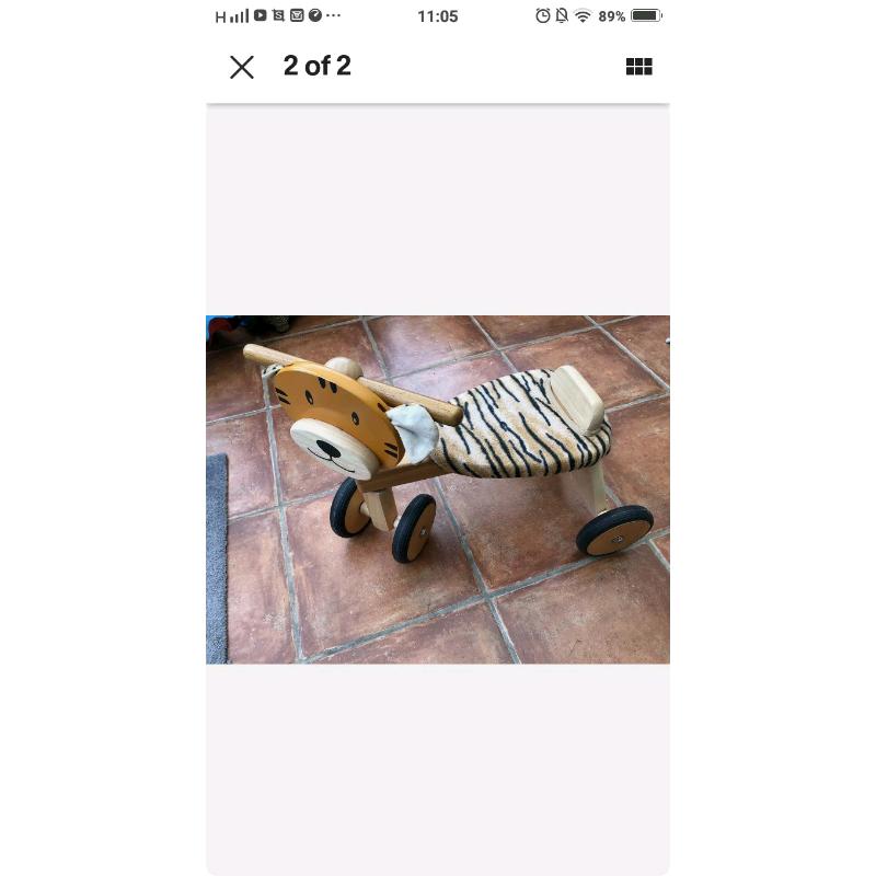 Kids wooden tiger trike