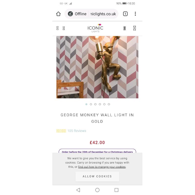 Monkey wall light