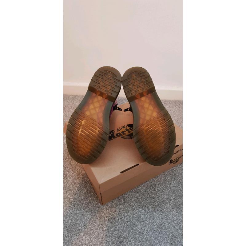 Girls Pink Glitter Dr Martens Boots