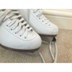 Girls Jackson Mystique White Figure Ice Skates - size 4C - UK1.5 EUR34.5 - RRP ?135