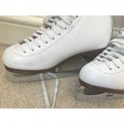 Girls Jackson Mystique White Figure Ice Skates - size 4C - UK1.5 EUR34.5 - RRP ?135