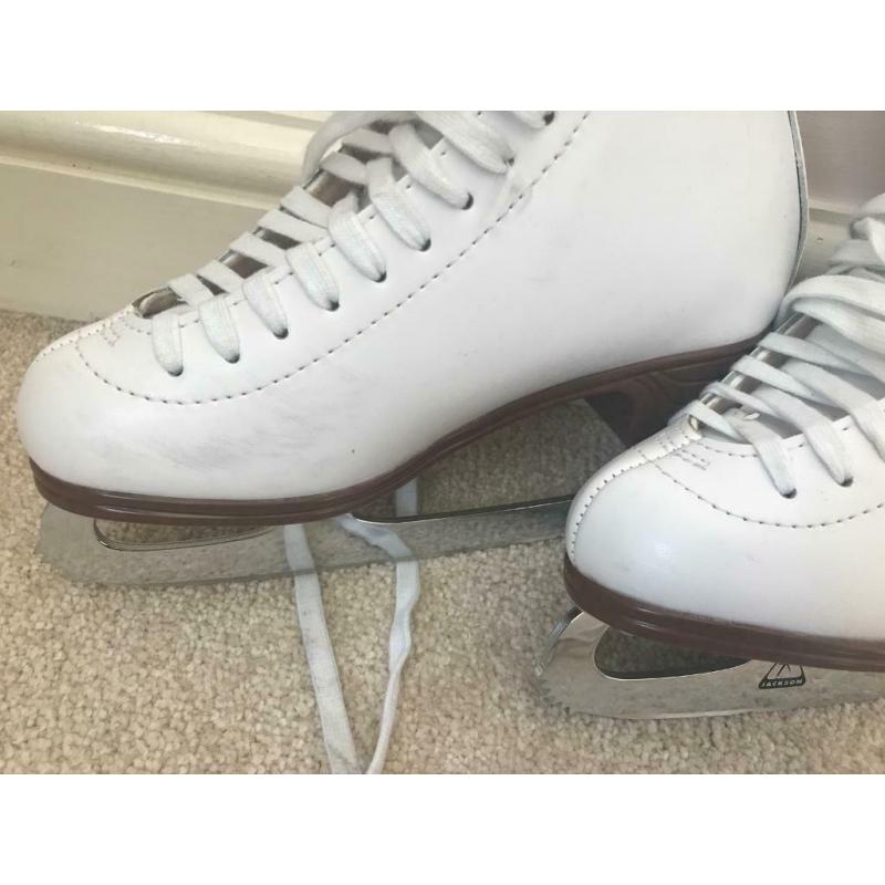 Girls Jackson Mystique White Figure Ice Skates - size 4C - UK1.5 EUR34.5 - RRP ?135