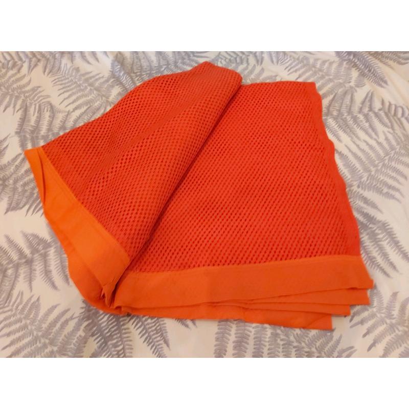 Vintage burnt Orange Cellular blanket double