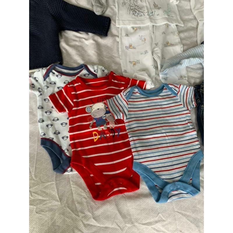 Boys 0-3 month small clothing bundle